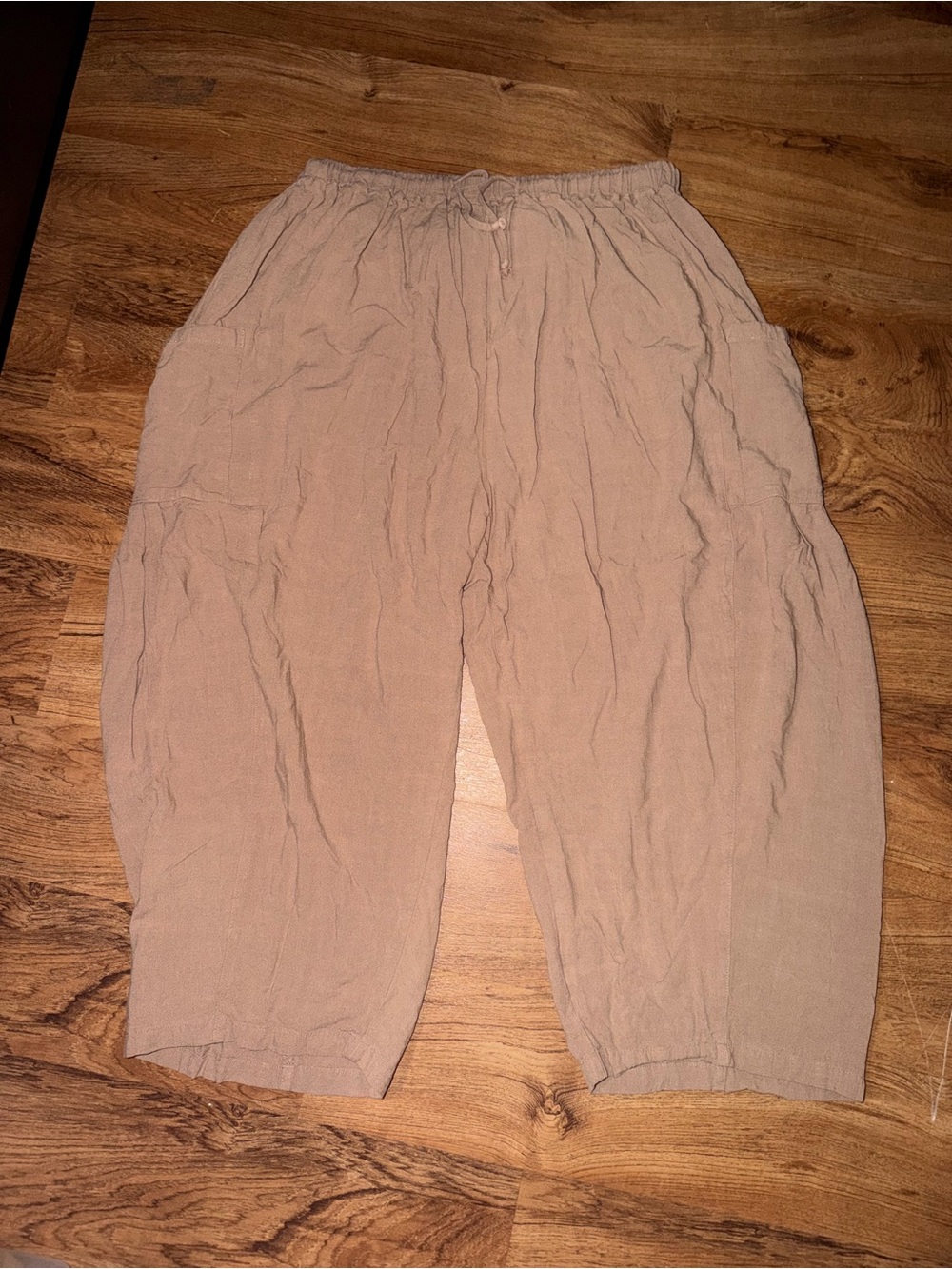 TARSE Womens Linen Blend Wide Leg Pants